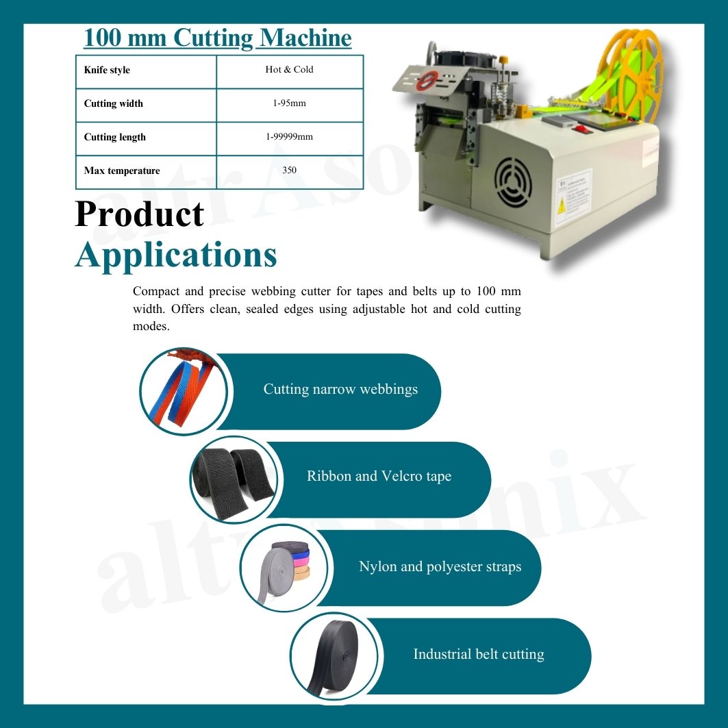 Product application of automatic velcro cutting machine