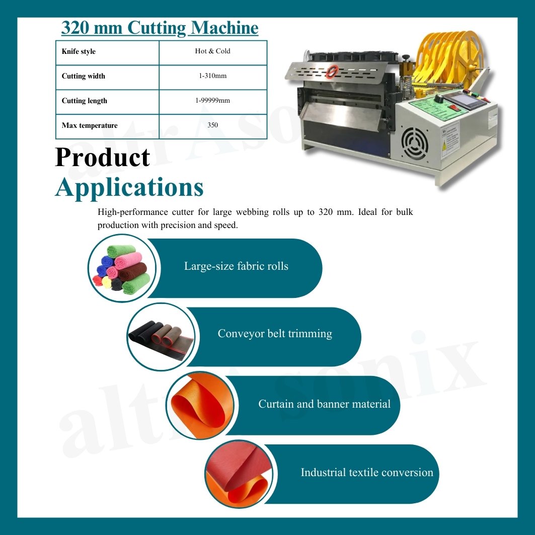 Product application of 320 mm automatic cutting machine